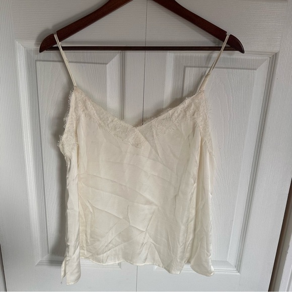 bp Tops - BP. Camisole Lace Trim Satin Cream Women’s size medium eyelash sexy feminine